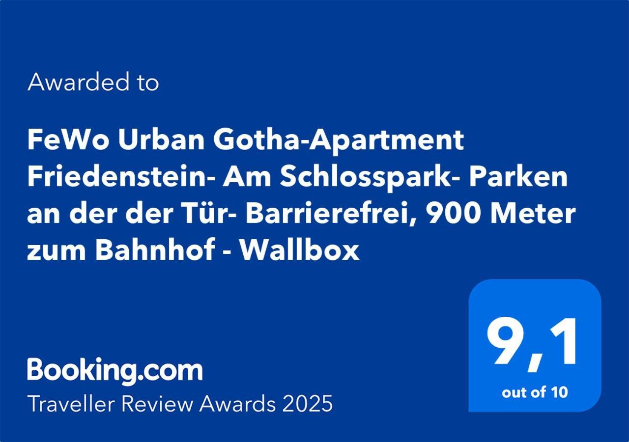 Fewo Urban Gotha-Apartment Friedenstein- Am Schlosspark- Parken An Der Der Tuer- Barrierefrei, 900 Meter Zum Bahnhof - Wallbox Luaran gambar